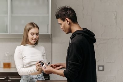 Checking blood glucose levels with a glucose meter
